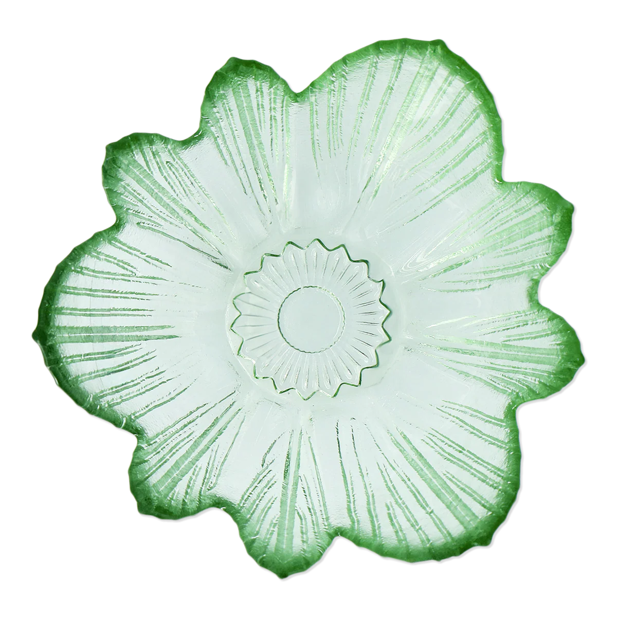 Yeşil Çiçek Şeklinde Cam Kase - Image 2