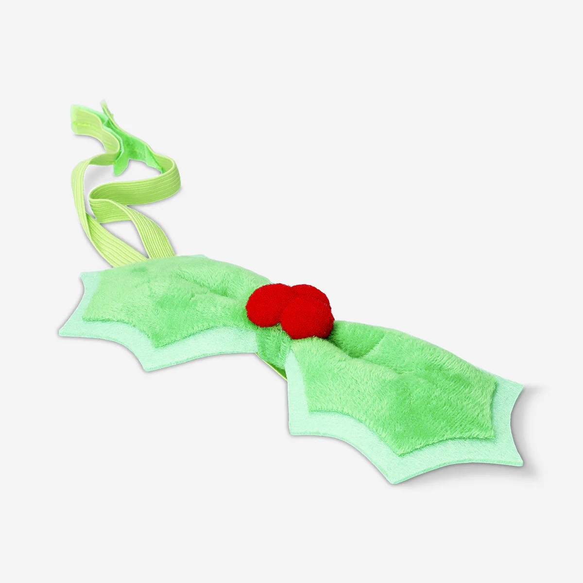 Yeşil Yılbaşı Çiçeği Şekilli Papyon - Image 3
