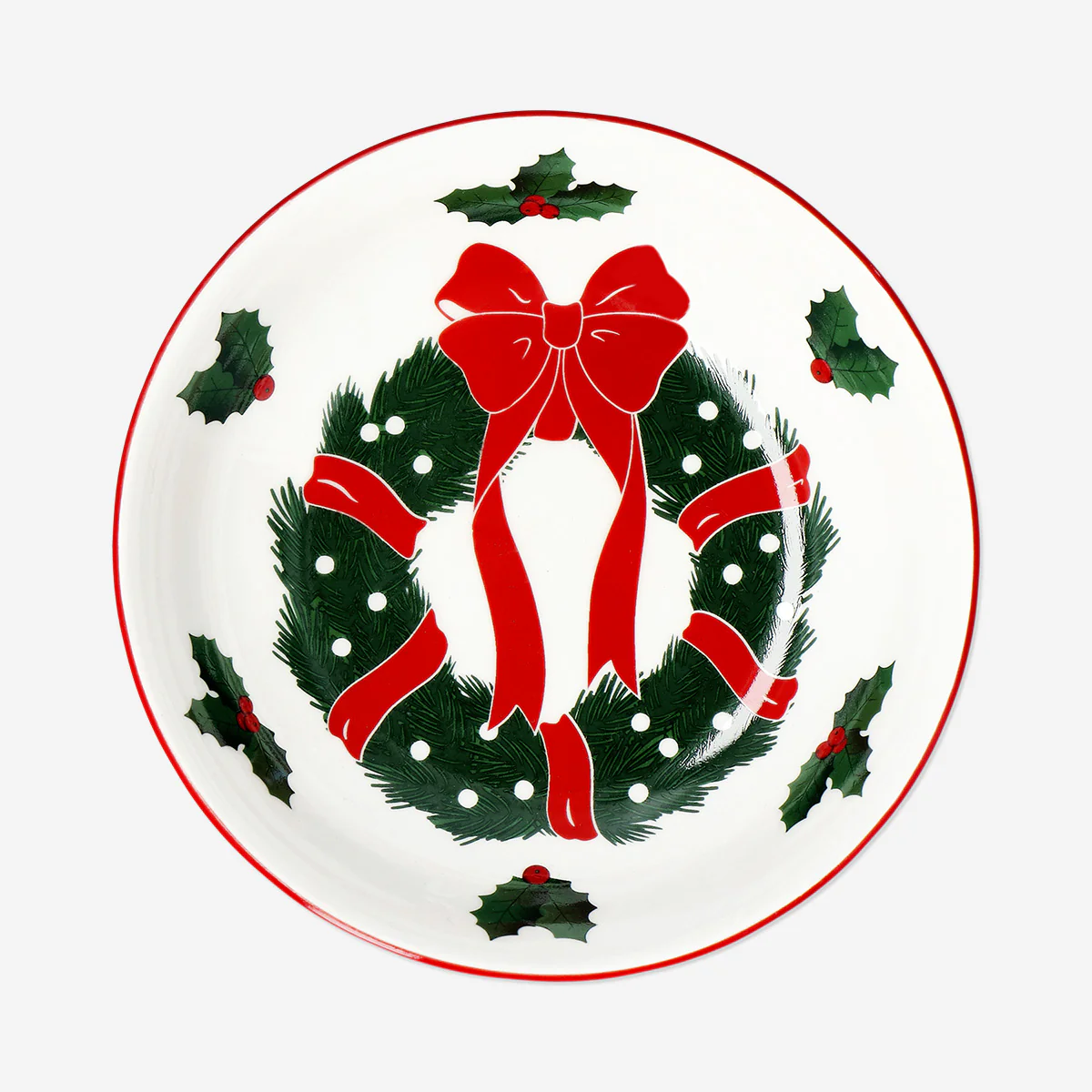 Yılbaşı Çelengi Desenli Kısa Kase - Image 2